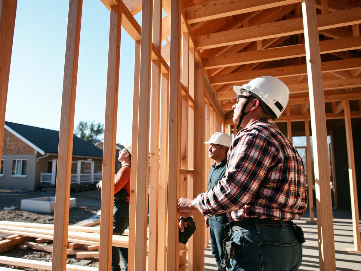 PRIMECORE crew framing a residential home